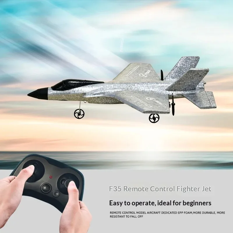 Fx535 F35 Remote Control Fighter Fixed Wing 2.4g Two Channel Epp Foam Rc Model Aircraft For Beginner Adults Outdoor Flying