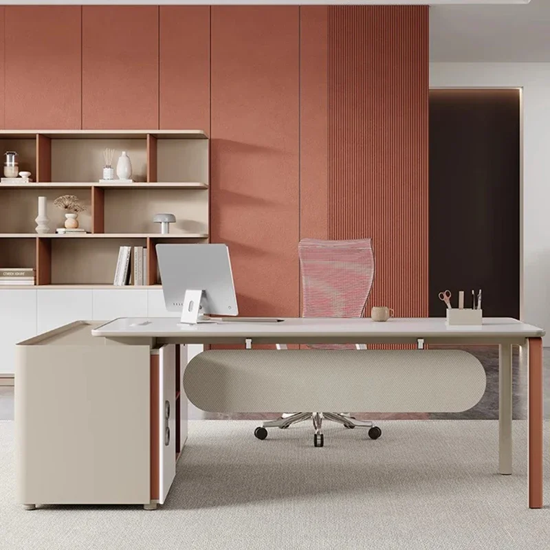 Modern high-simplicity desk old desk office consulting table and chair combination