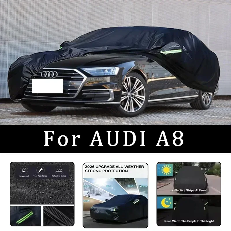 

Чехлы для автомобилей AUDI A8: уличные, водонепроницаемые, пылезащитные, от солнца, дождя и снега, из плотной ткани Оксфорд, полный комплект автоаксессуаров