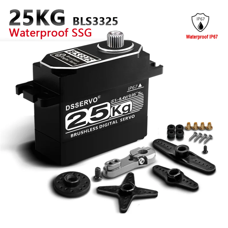 BLS3355 Update Servo 25KG 35KG 55KG 75KG Full Metal Shell Digital Servo Baja Servo Waterproof Servo for Baja Cars+Free Shipping