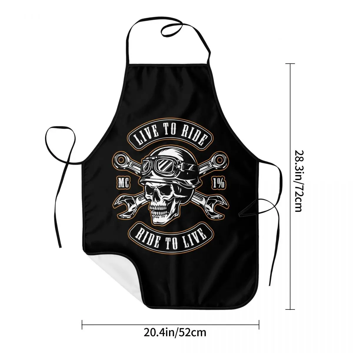 Custom Unisex Motorcycle Repair Service Chef Cooking Baking Apron Men Women Rockabilly Rock Biker Tablier Cuisine for Gardening