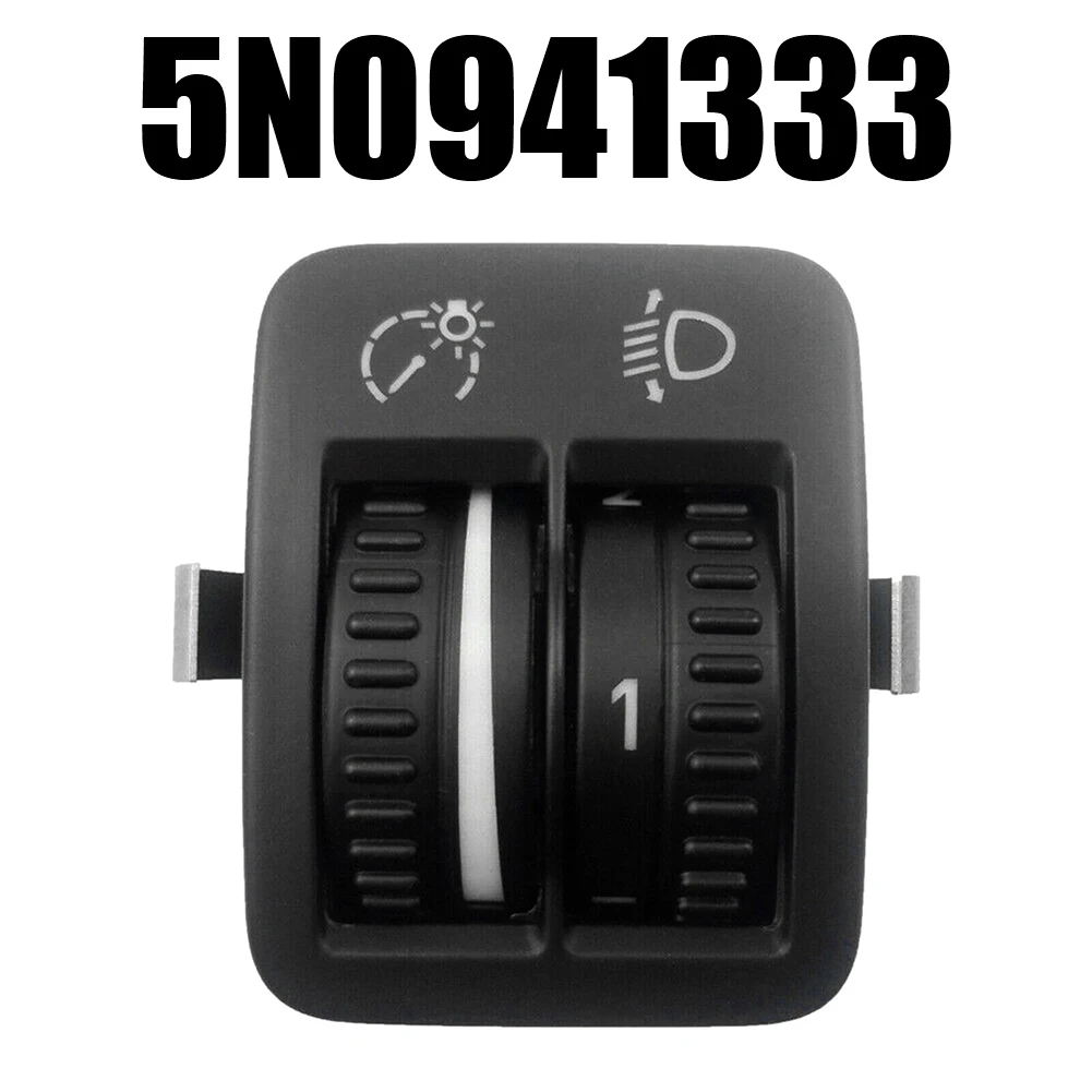 Dimmer Front Headlight Height Adjust Switch 5ND941333A 5N0941333A For Tiguan 2008-2018 Black ABS Plastic For Lighting Control