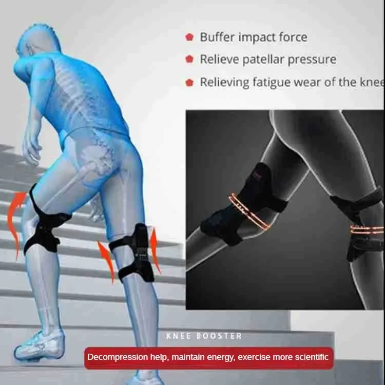 Sport Joint Patella Power Lift Knee Braces Elderly Walking Support Protect Fixed Booster Breathable Rebound Spring Knee New