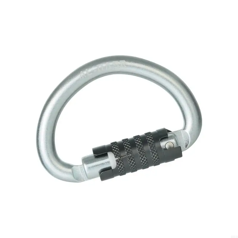 Leichter, tragender Aluminiumkarabiner, sicherer, automatisch verriegelnder Karabiner für Wandern, Camping und Industriearbeiten – Detail 5
