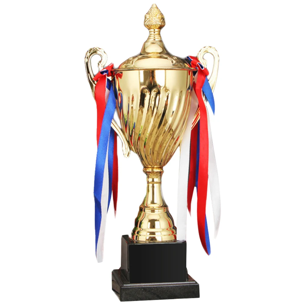 Gold Trophy Cup Height 35.5cm Football Trophy Metal Sports Trophy Winner Trophies Award Trophy for Competition Race