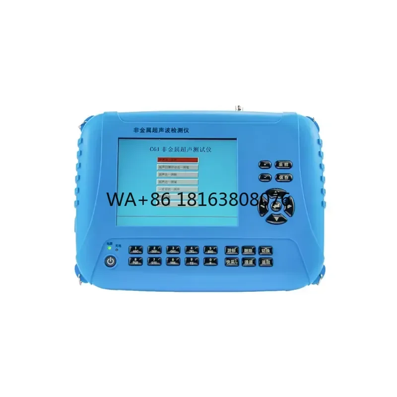 C61 Digital Concrete Ultrasonic Pulse Detector NDT Instrument Pile Integrity Testing Machine Crack Depth Measuring Device