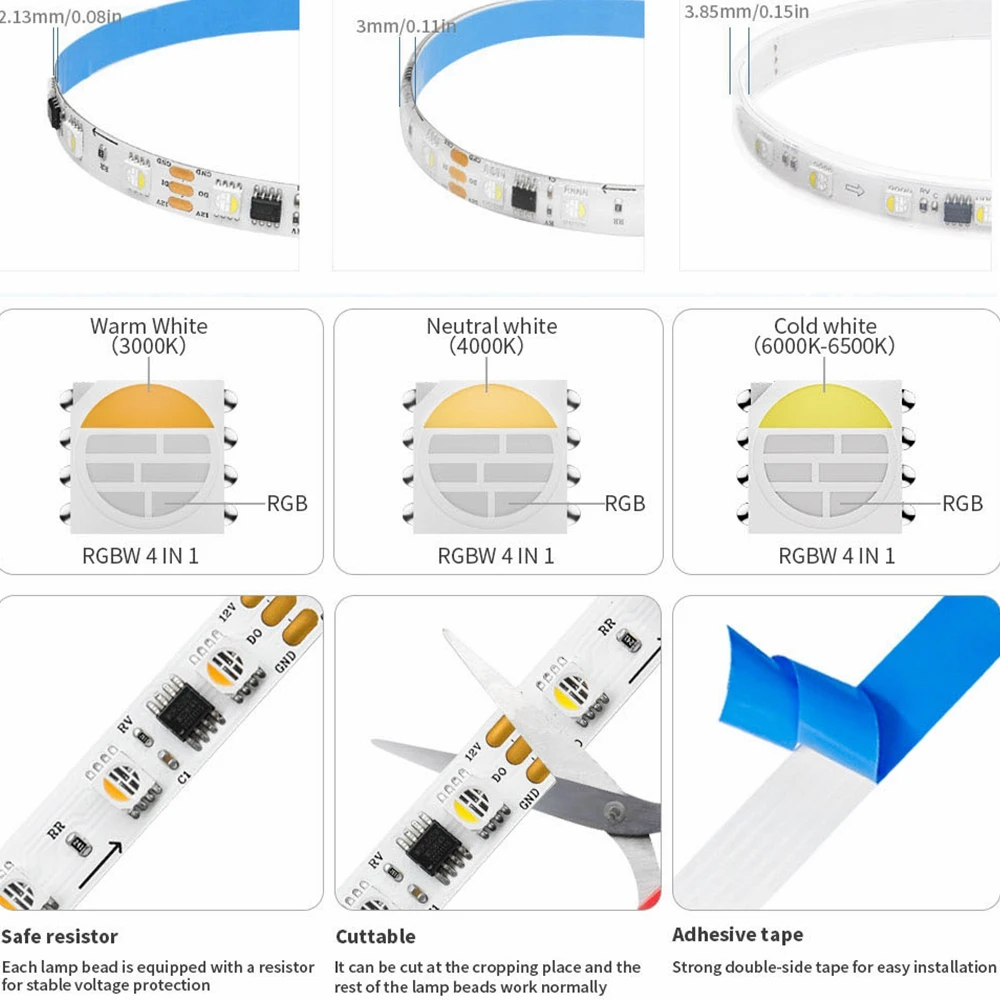 WS2814 RGBW แอดเดรส COB LED strip RGBCW RGBNW RGBWW 576 LEDs/m 10 มม.1 M/2 M/4 M/5 M/10 M DC24V