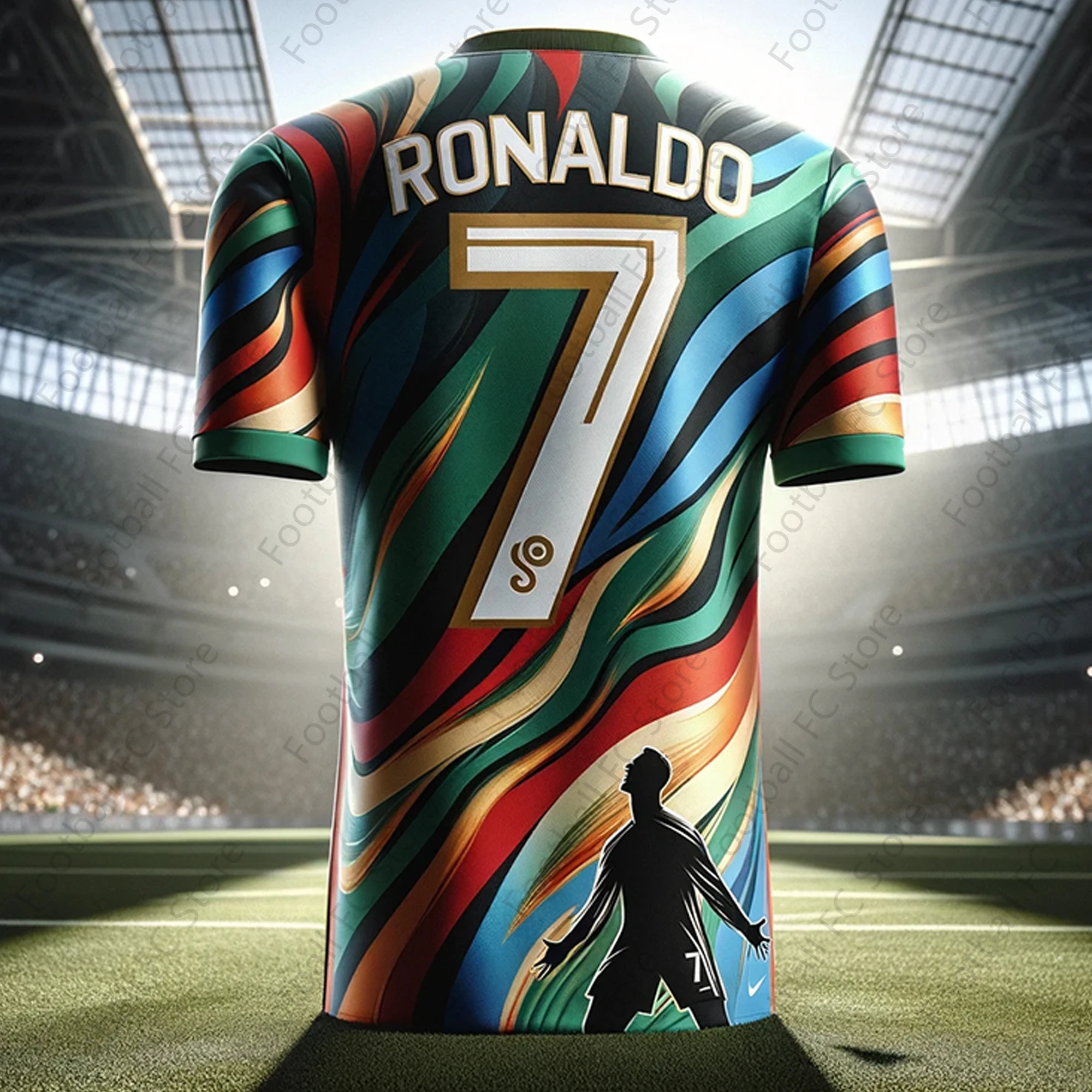 New 3D Summer Tee  Jersey SIU!! CHATGPT Intelligent Design Edition Jersey Special Ronaldo 7 Soccer Jersey For Kids Adult Kit