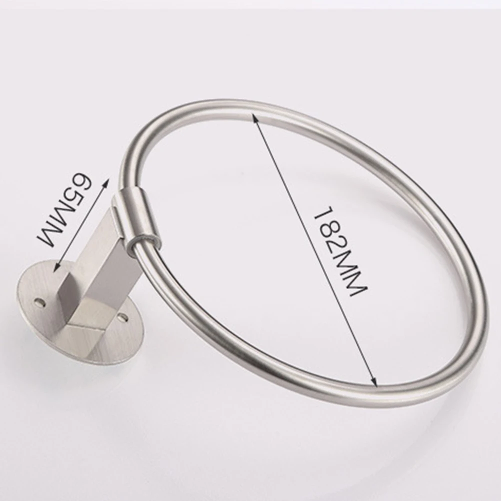 

Stainless Steel Towel Holder Rack Adhesive Hook Hanger Bathroom Kitchen Accessory Durable Easy Installation Fits Any Style