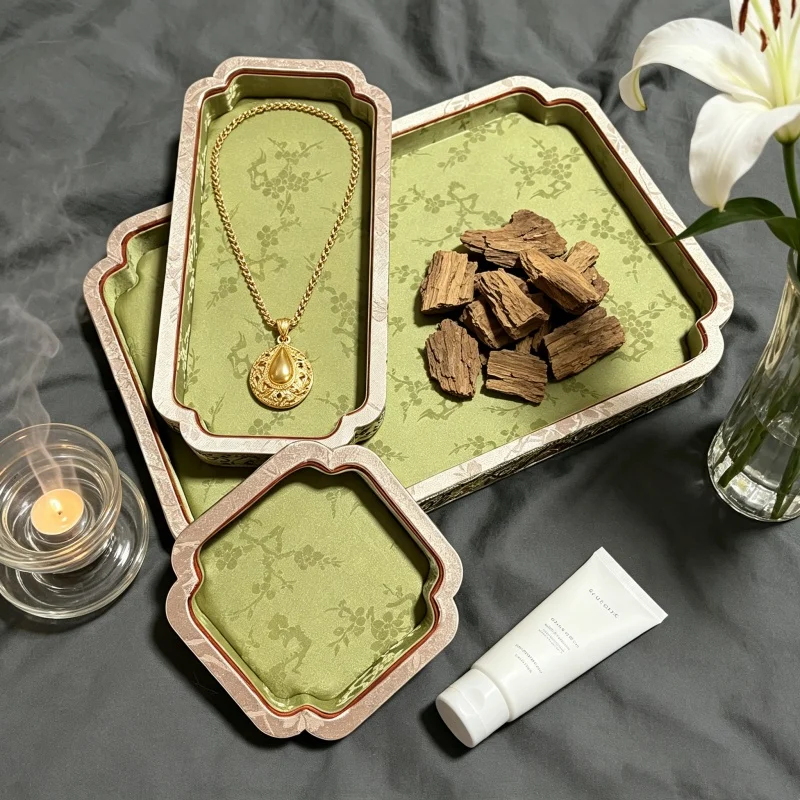 

Elegant Chinese Jewelry Tray, Eid Gift for Her, Multi-Function Display for Necklace Ring Bracelet Earring, Live & Photo Prop
