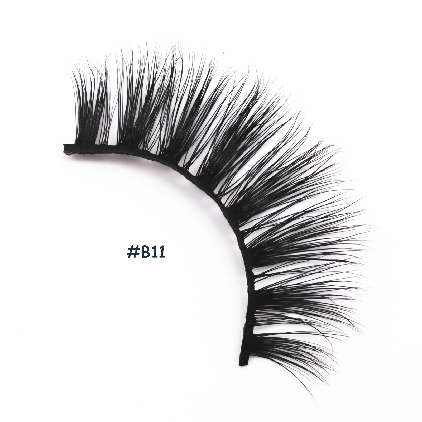 KEKEBAICHA Fluttery Wispy Lashes 3D Mink Lashes Mink False Eyelashes Round Shape 15mm Full Strip Eyelashes Makeup Mink Eyelashes