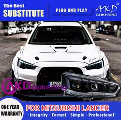 AKD Head Lamp for Mitsubishi Lancer LED Headlight 2008-2018 Headlights Lancer DRL Turn Signal High Beam Angel Eye Projector Lens