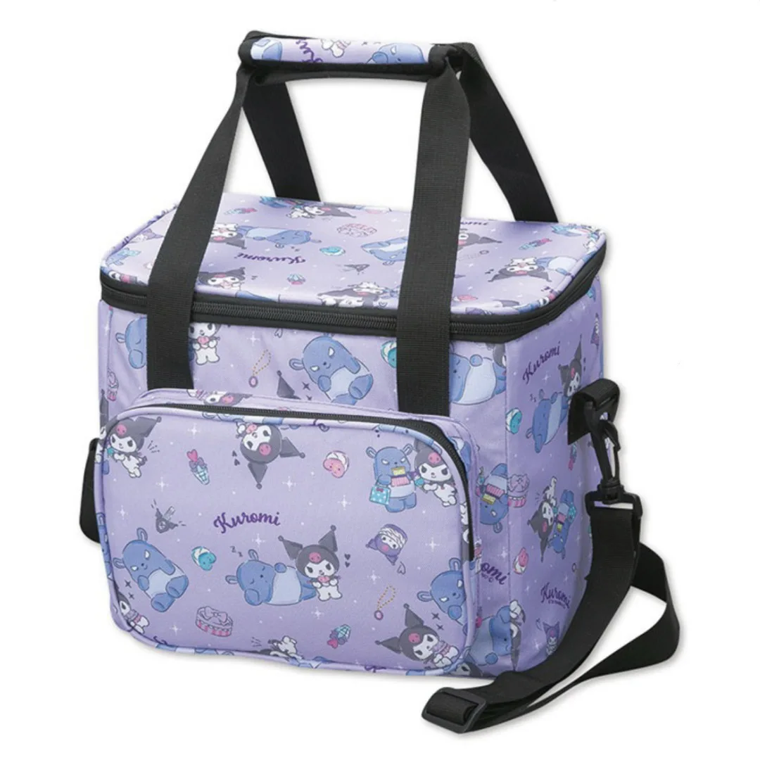 

Anime Sanrio Kuromi Merman Hanton Cartoon Multifunctional Large Insulated Lunch Box Kawaii Large Capacity Picnic Crossbody Bag