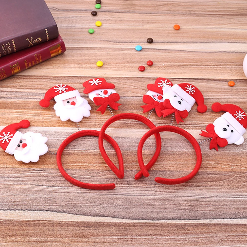 

6Pcs Christmas Hair Hoops Headbands Decorative Elements Hairbands Kids Adults Xmas Hair Decorations Set Christmas Headbands