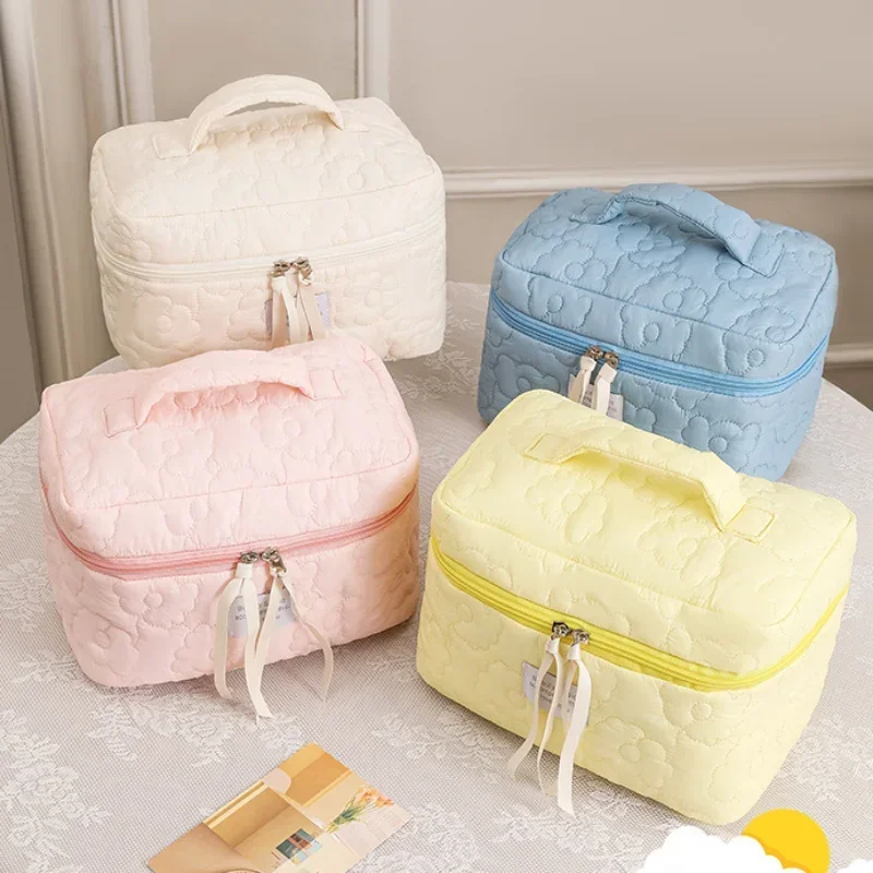 Large Capacity Flower Makeup Bag Large Small Women Cosmetic Organizer Female Storage Handbag Box Girl Beauty Toiletry Case