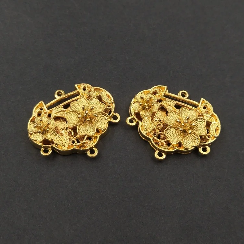 Retro Longevity Lock Charm DIY Alloy Accessories 10pcs Wholesale Gold Metal Vintage Jewelry Fitting Embellishments Decorations