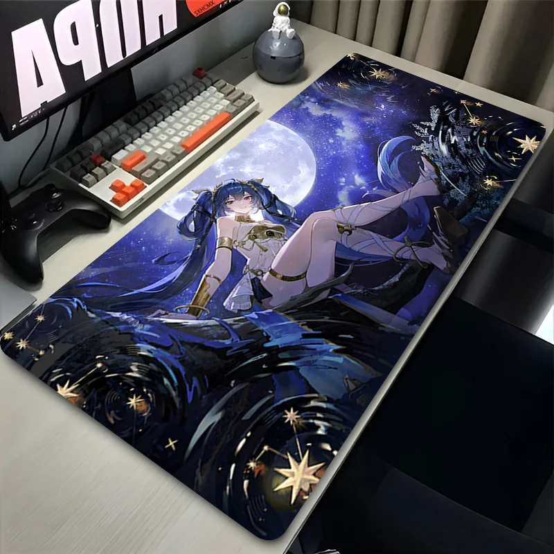 Mouse Pad Large Size Anime Keyboard Mousepad Gaming Laptop PC Offices Accessories Wuthering Waves Kawaii Girl IUNO Desk Mat