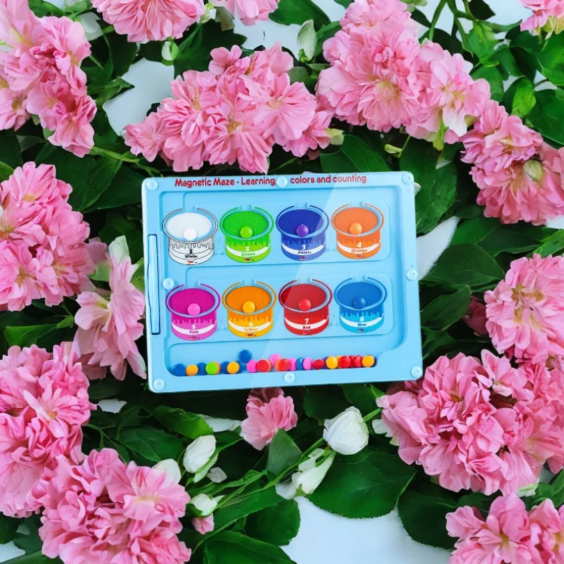 Prancheta de desenho magnética infantil para exercício de concentração e imaginação um quebra-cabeça magnético brinquedo educativo para mental enl