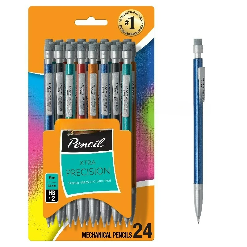 

Mechanical Pencil, Metallic Barrels, #2 Pencil, 24 Count