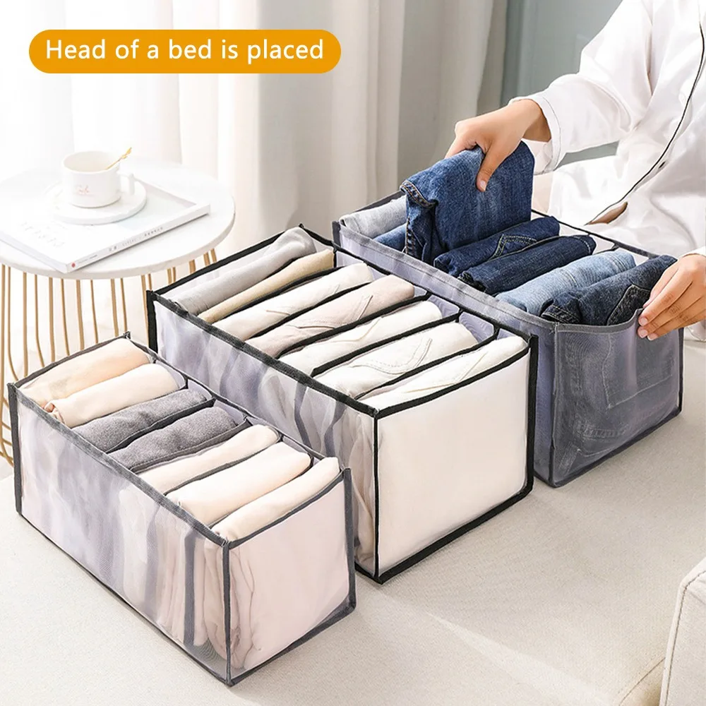 6/7/11 Grids Organizer For Small Things Underwear Socks Bras Storage Organizer Closet Drawers Organization Clothes Organizer Box