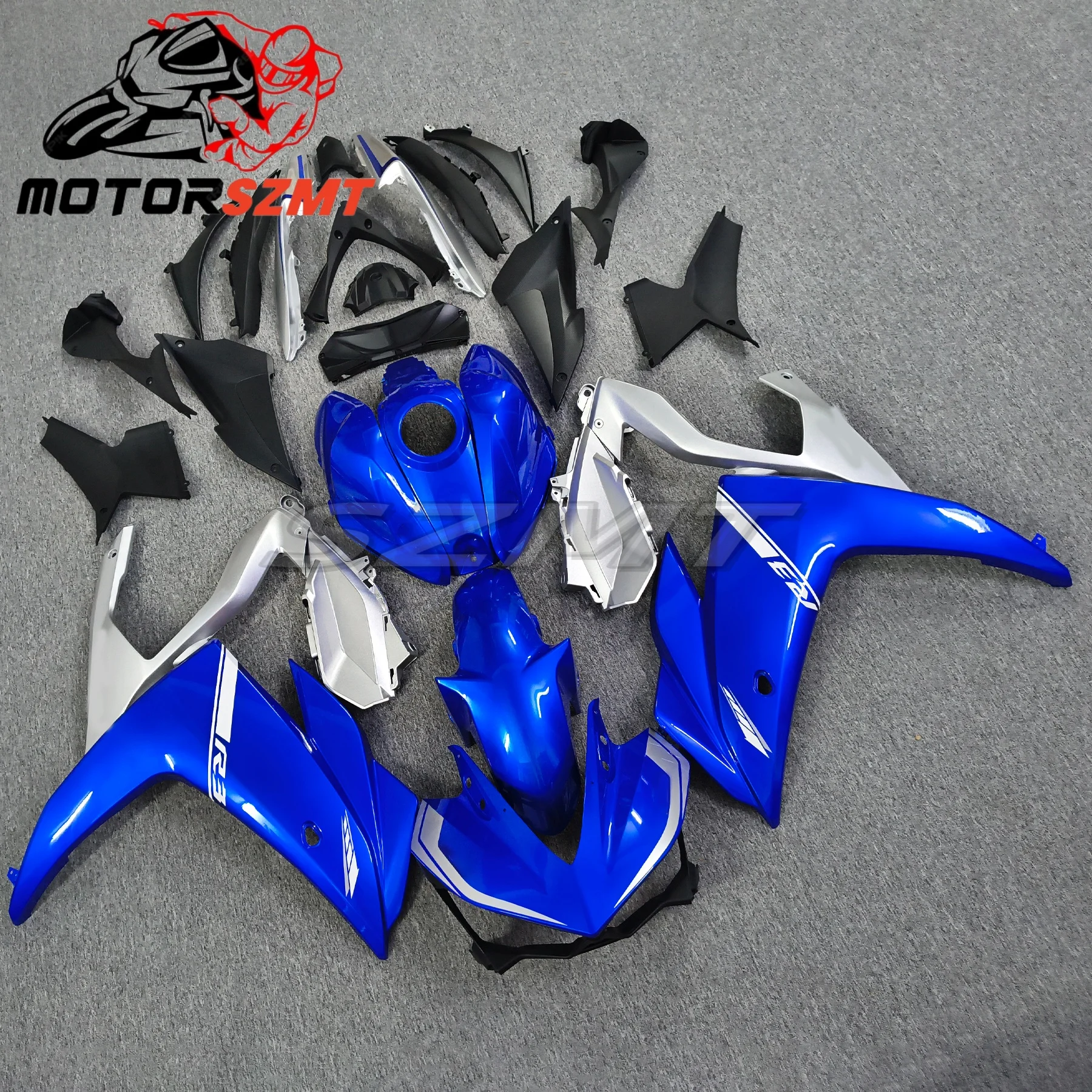 Injection Fairings for YAMAHA R25 2015 - 2017 R25 2016 Complete Panels 15 16 17 ABS Plastic Panels Kit Body Work Black white