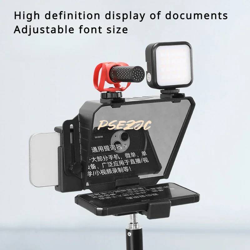 Teleprompter per streaming live Telecamera reflex mobile a grande schermo Teleprompter vocale portatile per piccola registrazione video specializzata