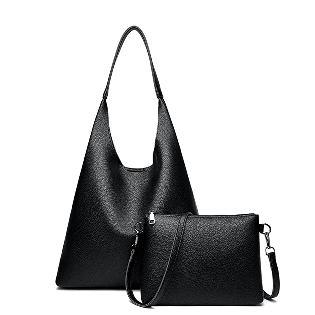 

Hobo Bag for Women PU Leather Adjustable Strap Handbag Solid Underarm Bag Slouchy Tote Purse for Travel Commuting
