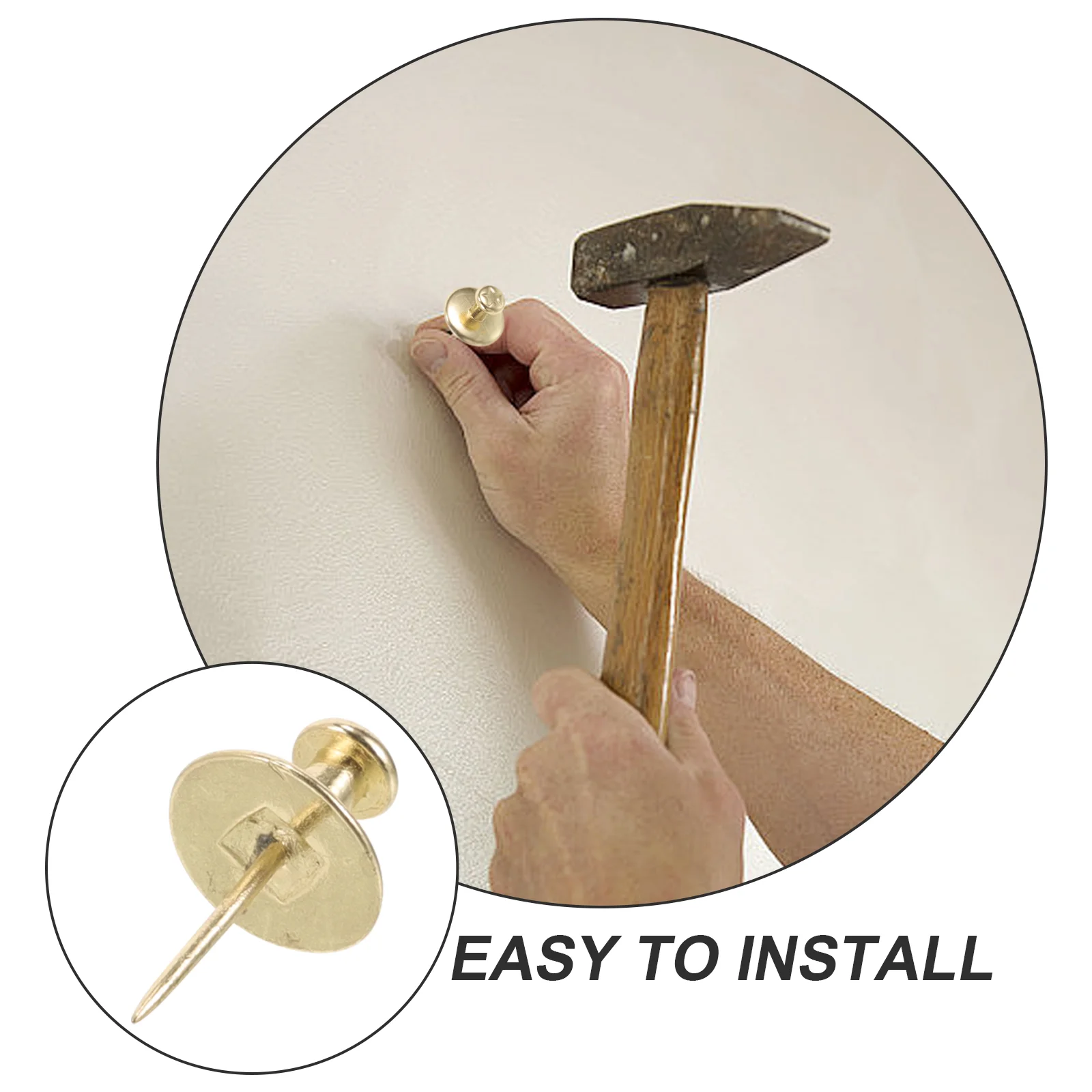 20 Buah Paku Payung Bintang Berujung Lima Campuran Seng Gantungan Gambar Dinding Tugas Berat Kuku Dekoratif Mudah Dipasang Tembaga Merah