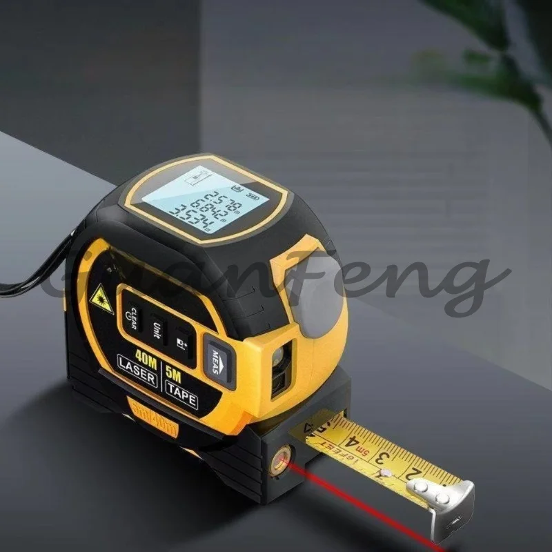 High-precision laser tape measure 40m & 60m, multi-measurement mode laser rangefinder