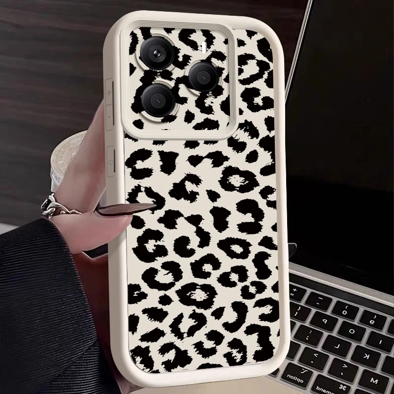 ليوبارد طباعة نمط لينة جراب هاتف ل Xiaomi Poco X7 X6 F6 X5 Pro ل Poco M6 برو C65 للصدمات غطاء سيليكون من البولي يوريثان Fundas