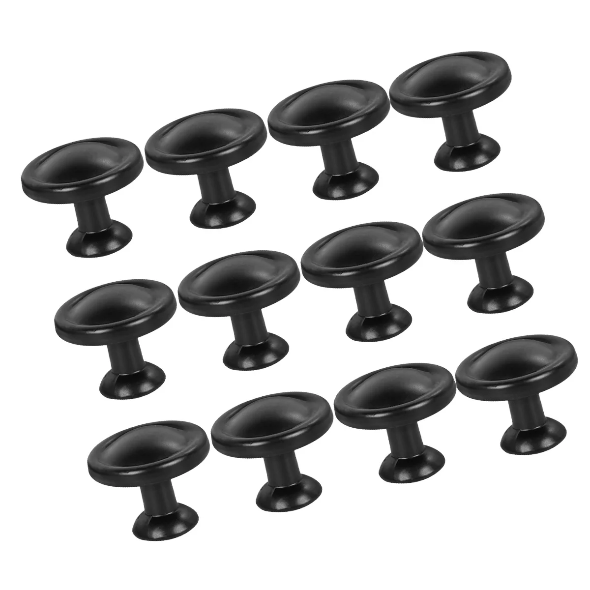 

12 шт. ручек для шкафа, круглых черных металлических ручек-кнопок для ящиков, фурнитура для кухонных дверей и мебели