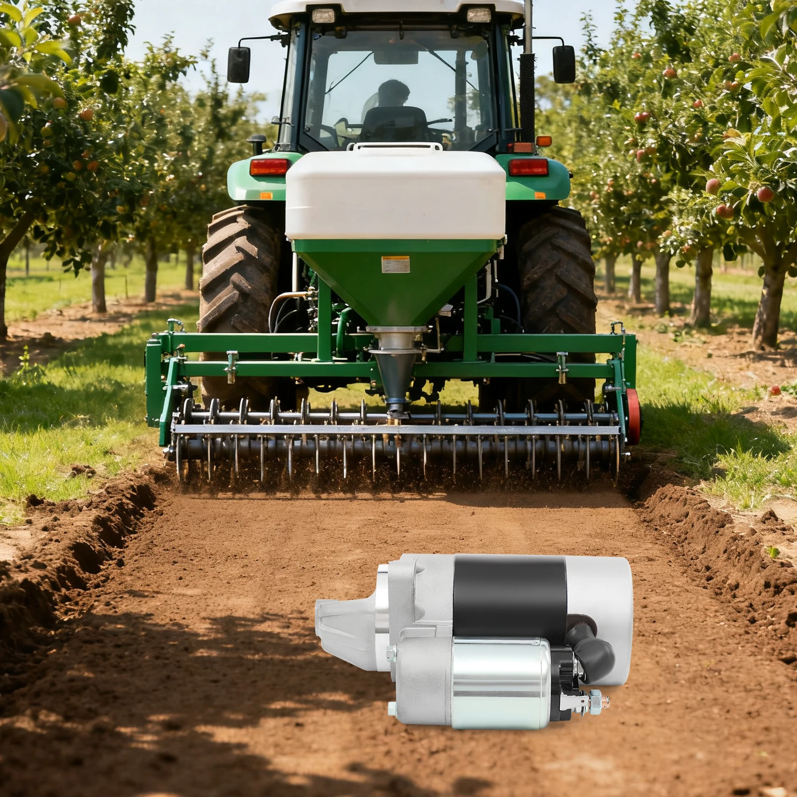 12V 1KW Anlasser mit 8 Zähnen im Uhrzeigersinn für 170F-188F Dieselmotor, kleine Kultivatoren, direkter Ersatz – Detail 4