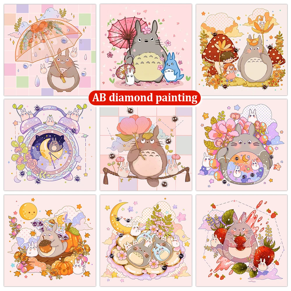 Children\'s Diamond Painting Hobbies Cartoon Pattern AB Drills Diamond Mosaic Embroidery Set DIY Home Decoration Girl Gift