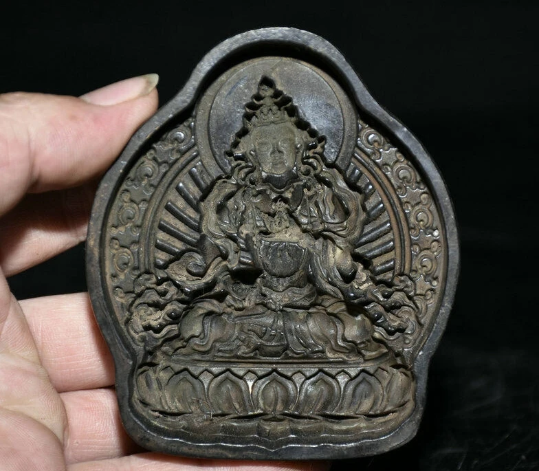 

Collect Old Tibet Bronze Buddhism Guanyin Buddha Lotus Mould Die Statue