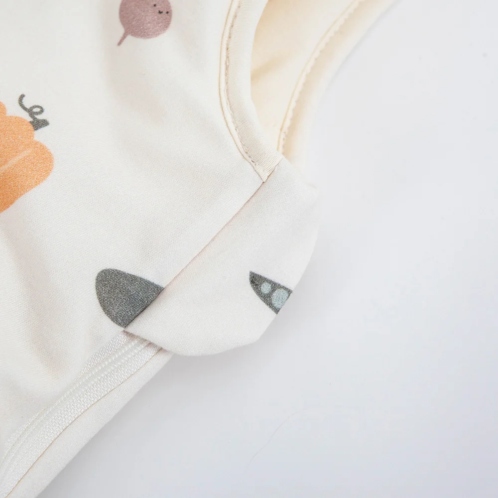 Sleeping Bag For Baby 0-24 Months Spring Autumn Sleeveless Wearable Anti-Kick Blanket Cartoon Printed Baby Sleepsacks 2.5Tog