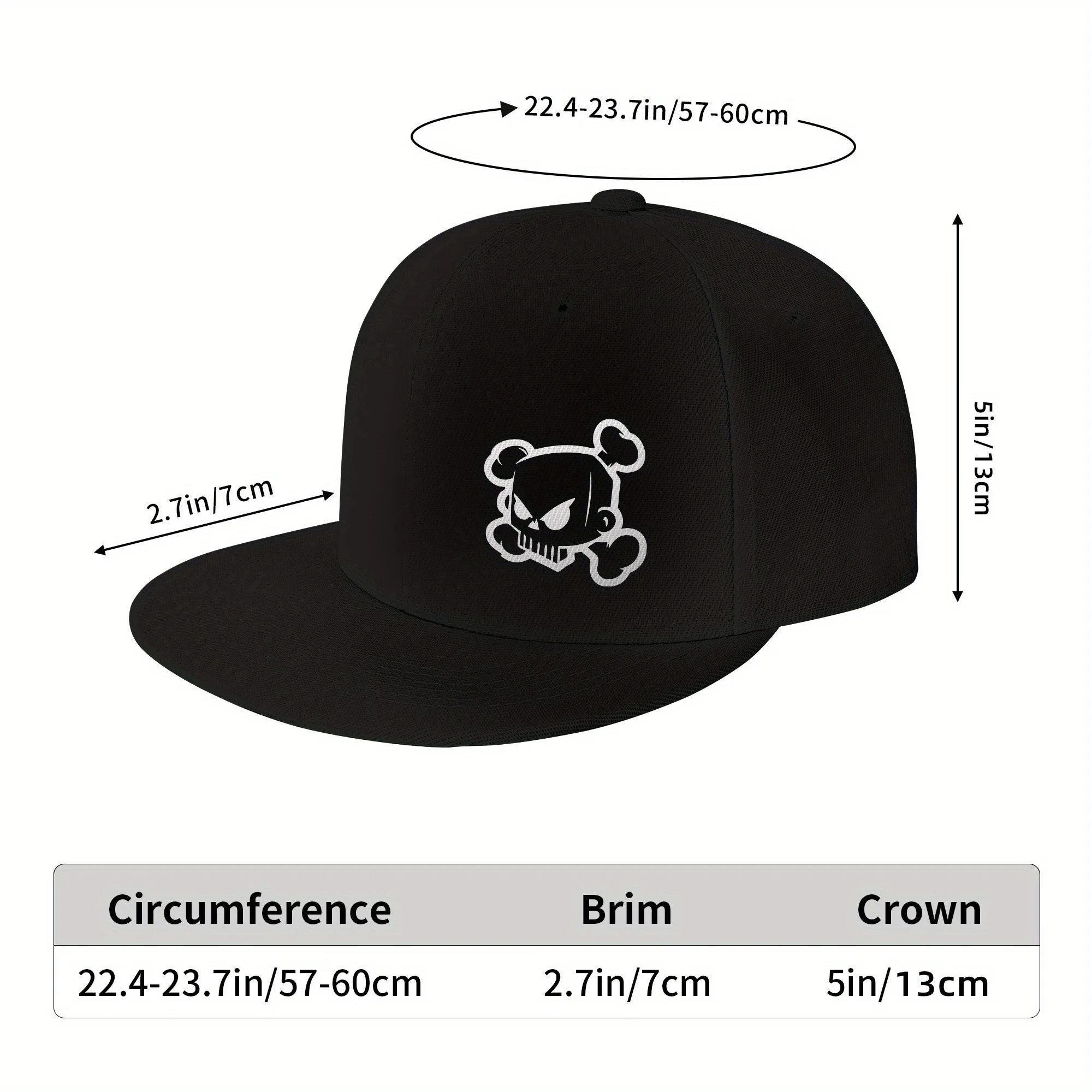 New Summer Men'S Baseball Cap with a Flat Brim, Designed for Larger Head Sizes, Featuring a Deep Visor That Makes The Face Appea