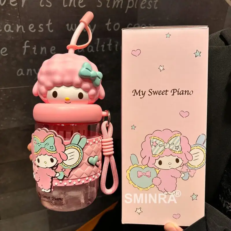 

Hellokitty Kawaii Cartoon Sanrio Portable Space Cup for Girls Cute Casual Cup with Tea Compartment Portable Handheld Cup