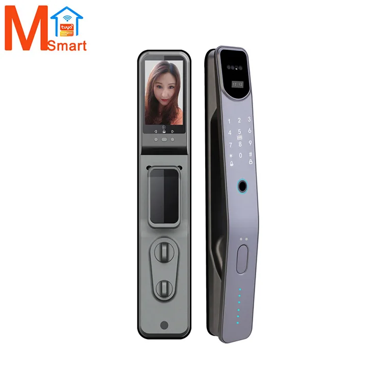 3D Face Intelligent Digital Fingerprint Door Locks, Reconhecimento Facial, Automático, Biométrico ID, senha, Tuya App, Smart Home