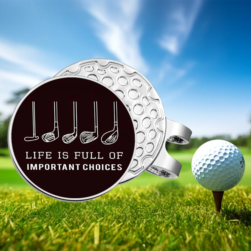 Golf Club Cartoon Pattern Golf Ball Marker Hat Clip Magnetic Golf Hat Clips Accessories Jewelry Gift for Golfer Birthday