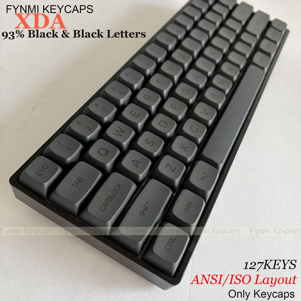 Fynmi ISO ANSI XDA 93% Black 100% Black Letter PBT Dye Sublimation