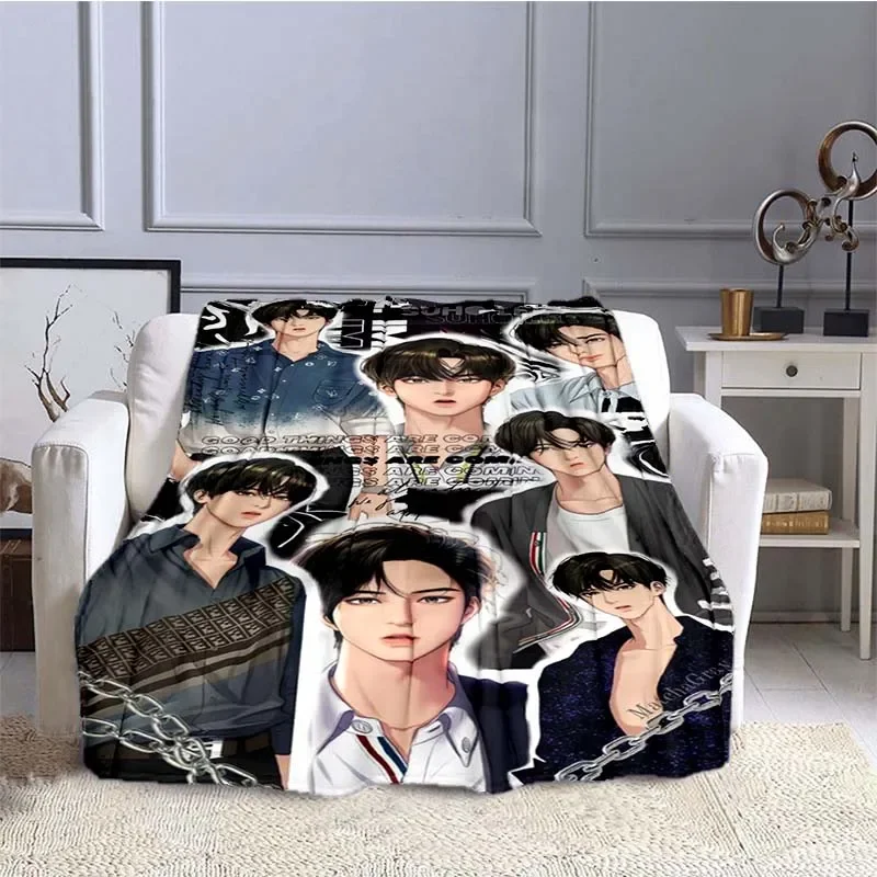 True Beauty Series Hwang in Youp Cha EunWoo Flannel Blanket Star Art Warm Throw Blanket for Bed Bedroom Sofa Picnic Blanket Gift