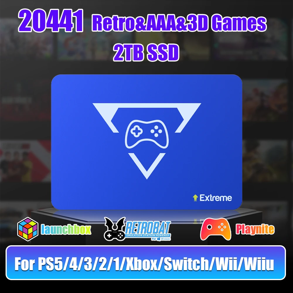 

Play Zone 2TB Gaming SSD Game Console with 20000+Game &80+Emulator for PS5/4/3/2/Xbox/Switch/Wii/Wiiu Launchbox&Playnite&Retrbat