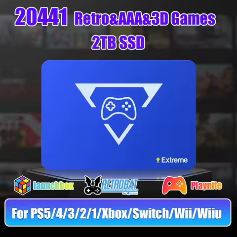 Play Zone 2TB Gaming SSD Game Console with 20000+Game &amp;80+Emulator for PS5/4/3/2/Xbox/Switch/Wii/Wiiu Launchbox&amp;Playnite&amp;Retrbat