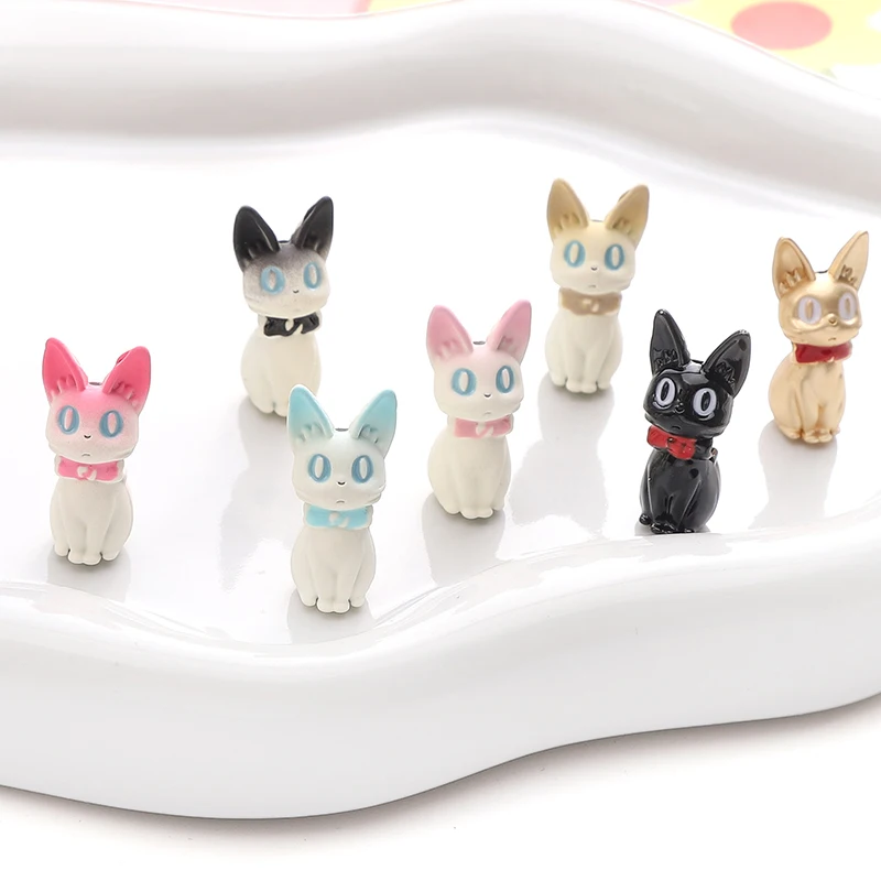 1pc/bag 10x22mm Alloy Multi-Color Jiji Cat Accessories Through-Hole Beads Jewelry Making Process DIY Necklace Bracelet Accessori