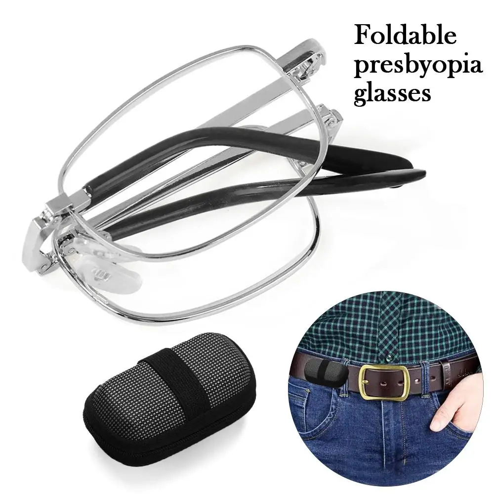+1/ +1.5/ +2 /+2.5/ +3 Hot Metal Unisex Reading Glass Foldable Folded Hanging