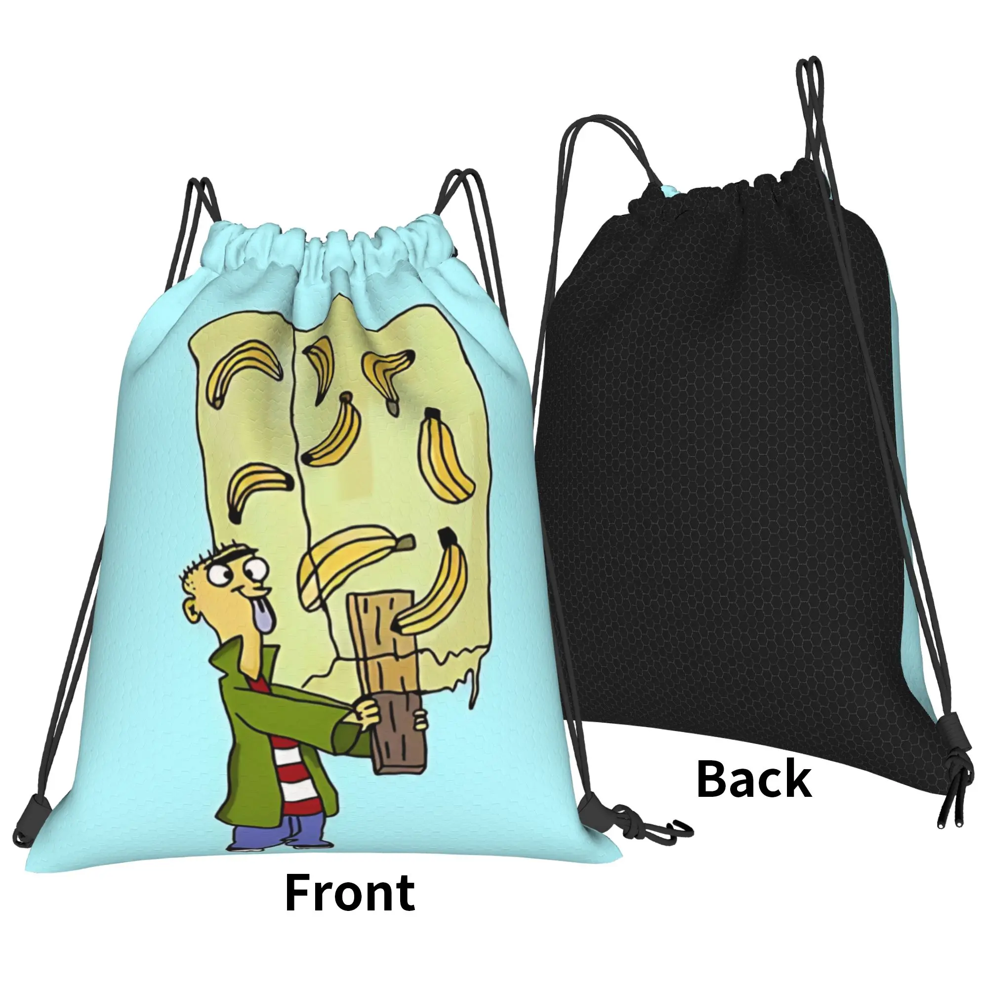 Ed  Edd  Eddy quirky group cartoon  Portable Hiking Riding Gym Drawstring Storage Sporty Backpacks