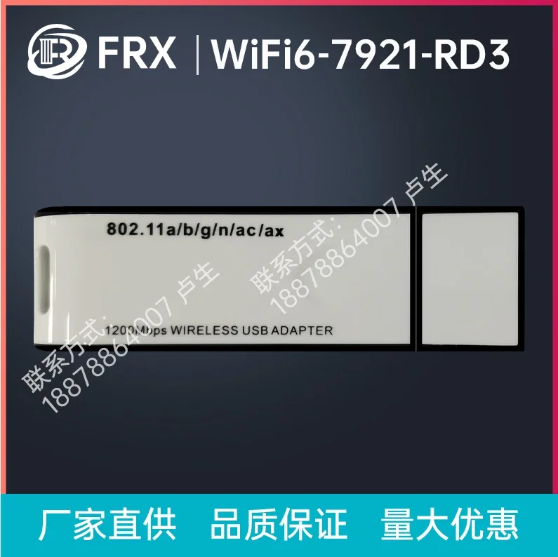 

MT7921AU 1200Mbps+Bluetooth 5.2 Gigabit WiFi6 Wireless network interface controller USB3.0 for Linux
