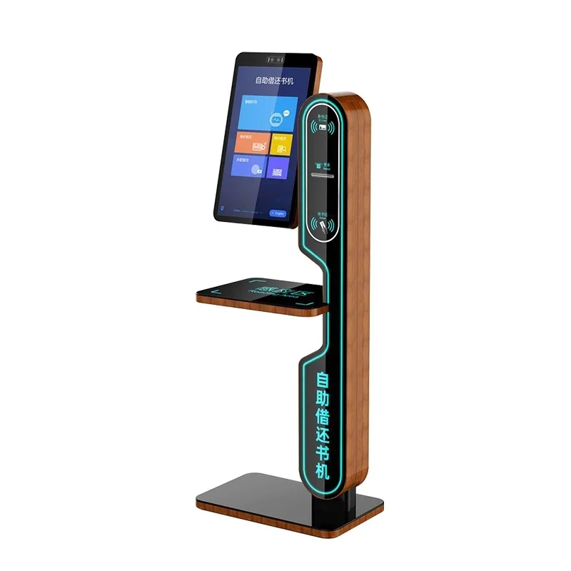 Hotel Kiosk 27" Bill Payment Ticket Kiosk Self Check in Passport Scanner Card Dispenser Kiosk Cash Recycler Machine