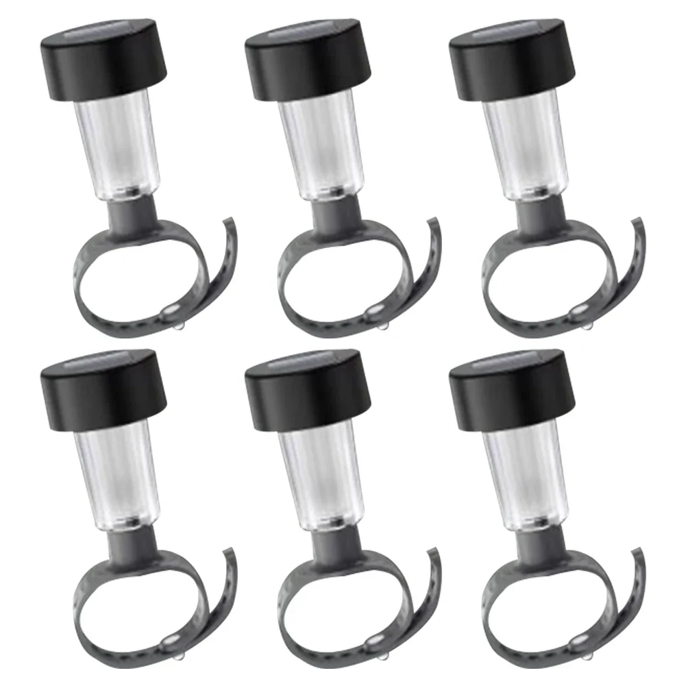 6 Pack Solar Lights Outdoor Fence Decor Warm Light Outdoor Pool Fence Decor Lamp Outdoor Swimming Pool Fence Decor Accessories