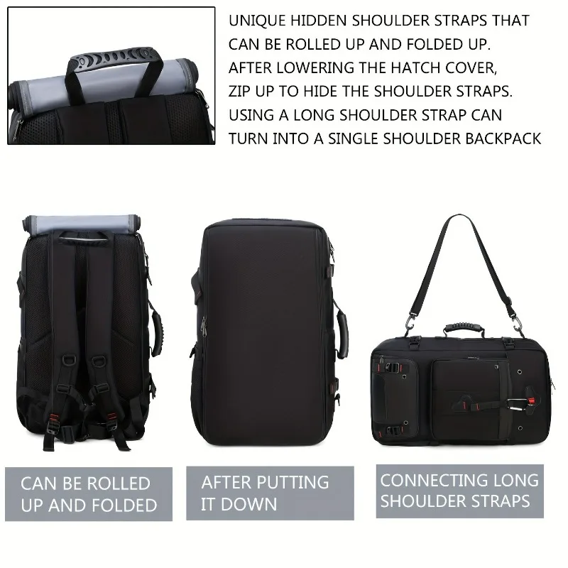 Outdoor Weekend Backpack 2026 New Large Capacity Stylish Hiking Travel Backpack for Boarding Business Duffle Bag view 4